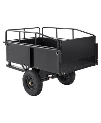 750 lb ATV Trailer 15 cu ft Steel Dump Cart for Lawn Mower