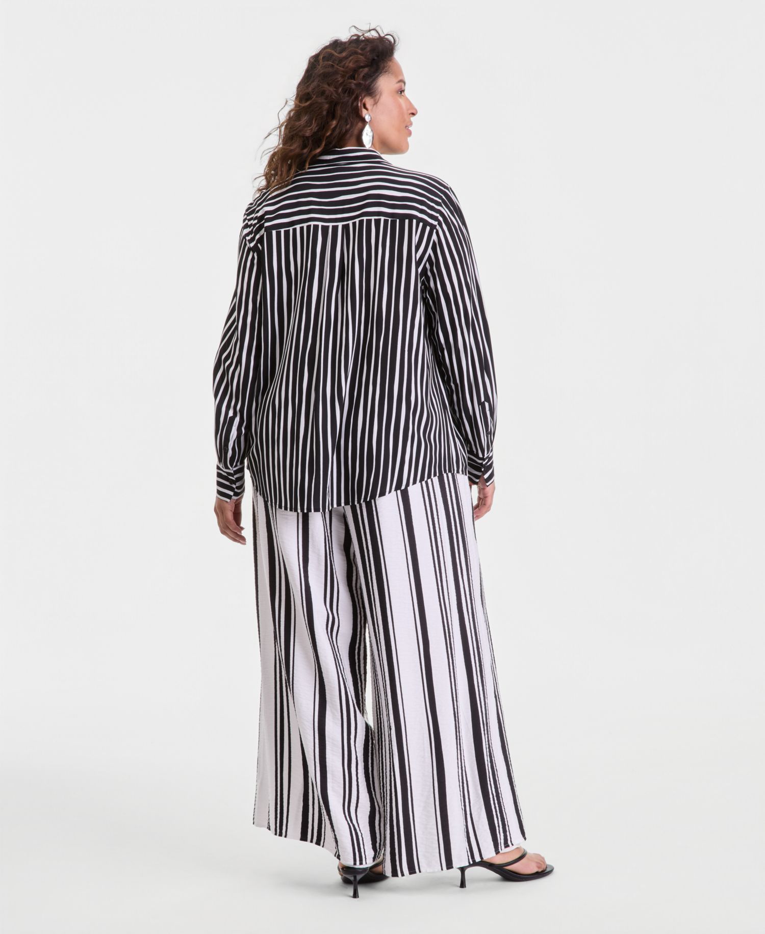 Plus Size Printed Button-Up Top