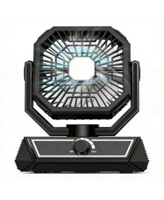 Portable Fan Rechargeable LED Lantern Camping USB Travel Home 20000mAh
