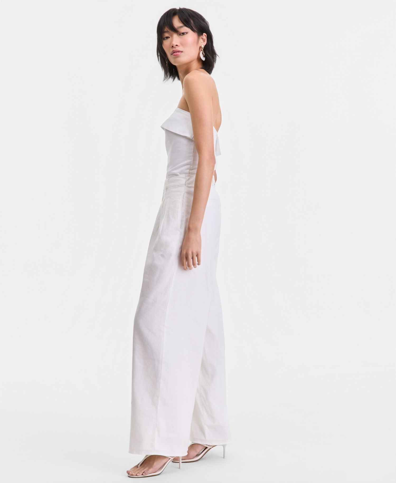 Women's Linen-Blend Wide-Leg Pants