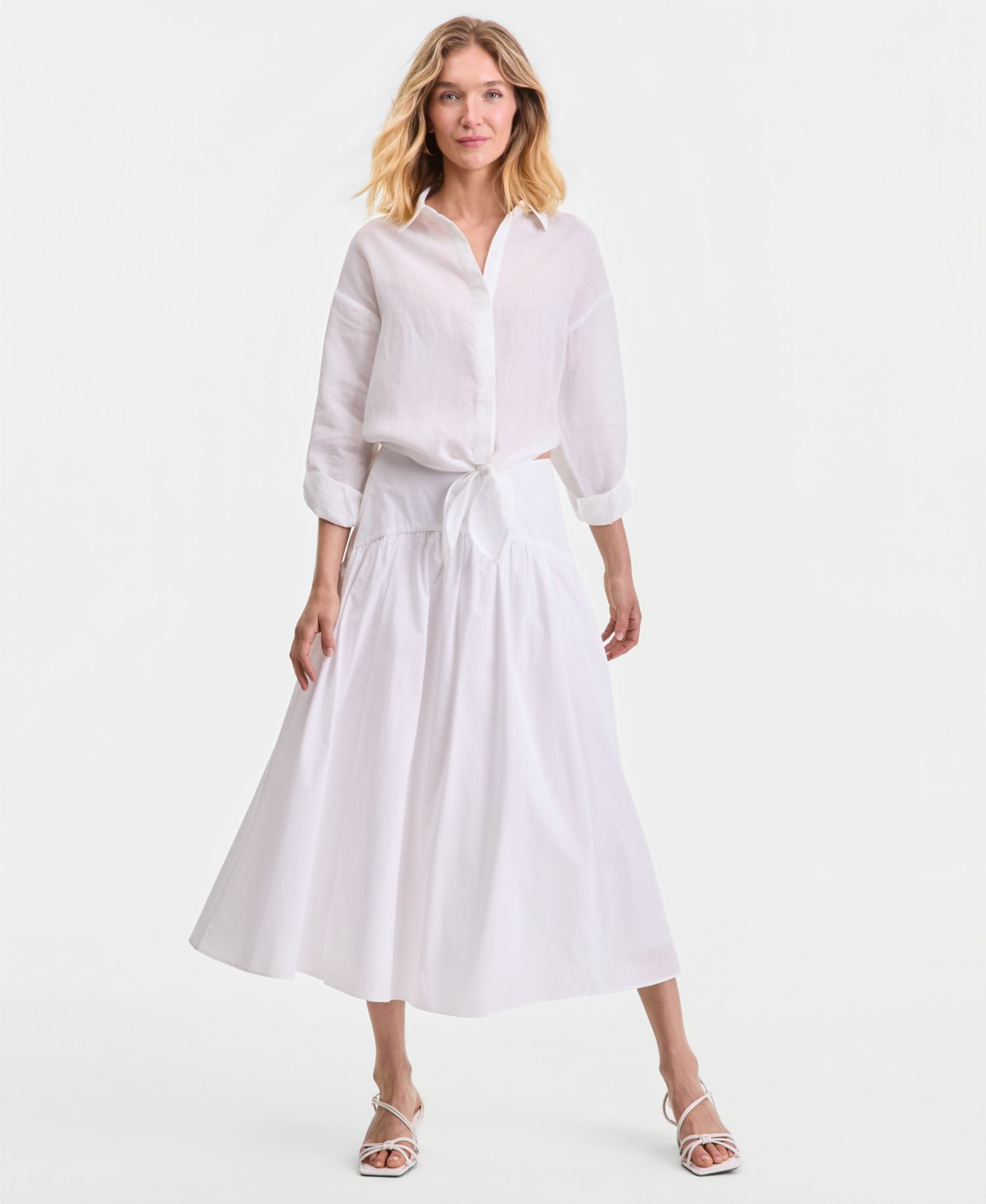 Women's Cotton Midi Skirt