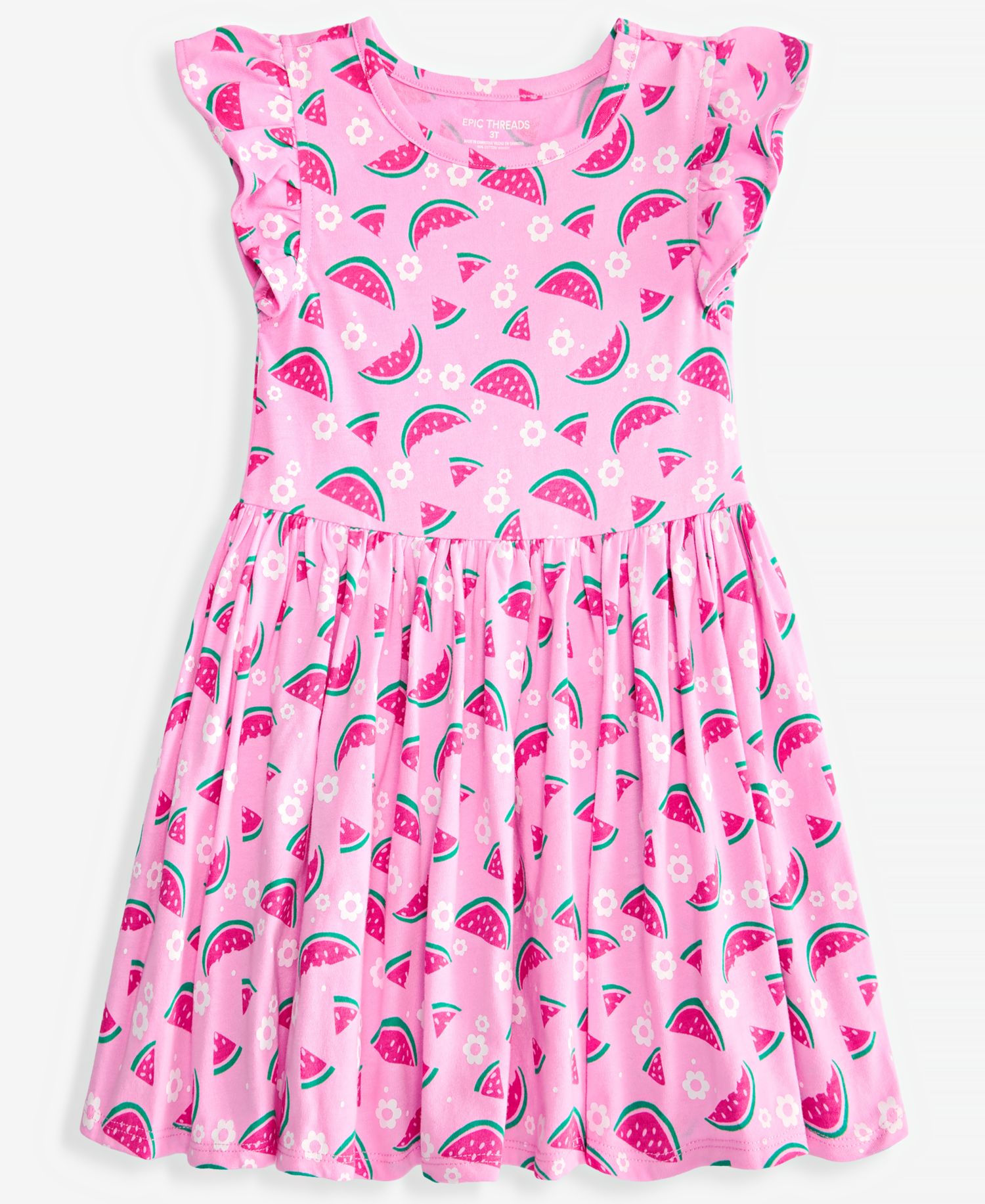 Toddler Girls' 12M-5T Watermelon-Print Dress