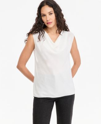 Women's Sleeveless Cowl-Neck Blouse