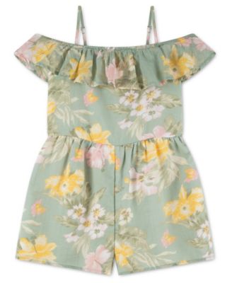 Girls' 5-16 Sleeveless Ruffle Romper