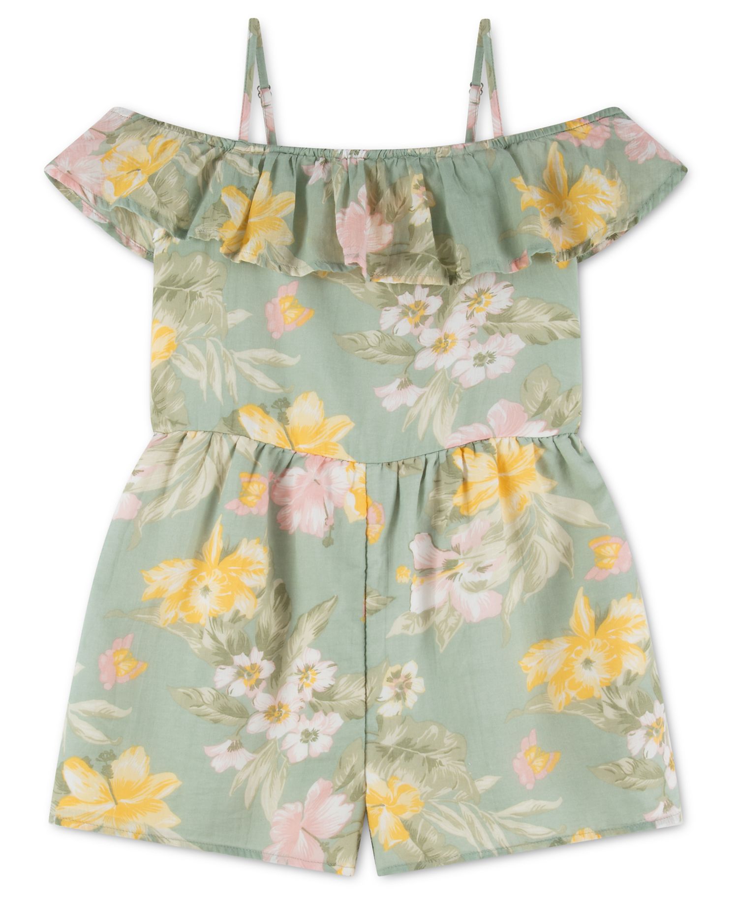 Girls' 5-16 Sleeveless Ruffle Romper