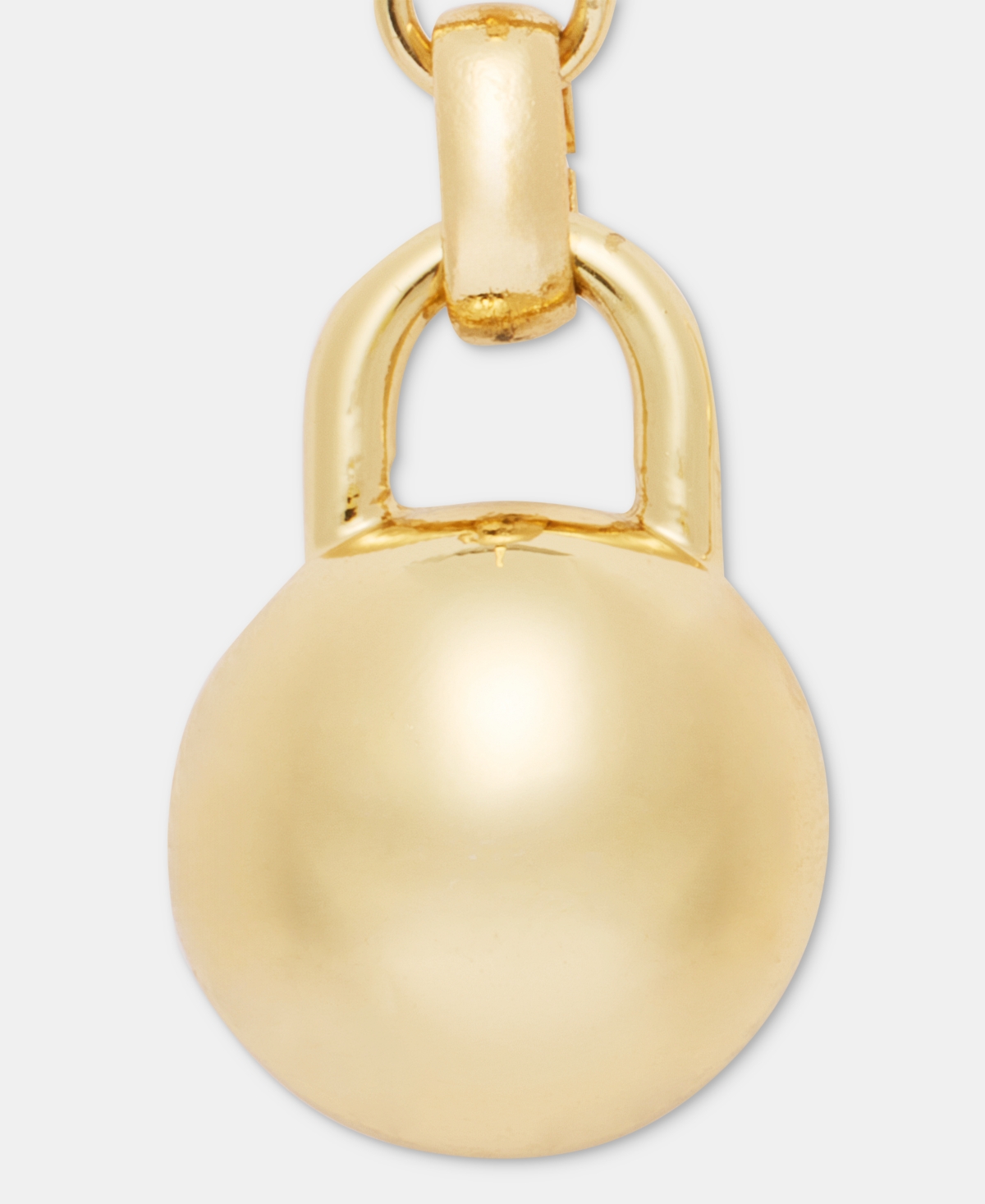 Anne Klein Gold-Tone Half Dome Ball Drop Earrings