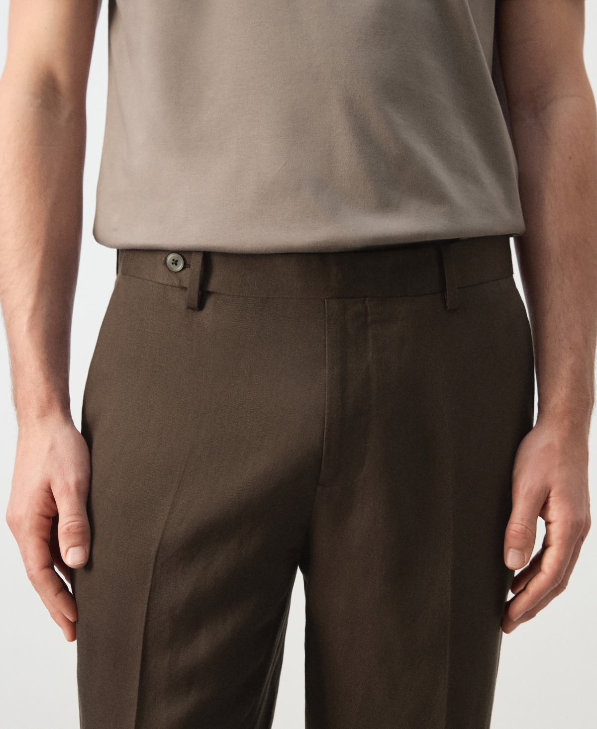 Mango Men's Slim-Fit Lyocell Linen Pants