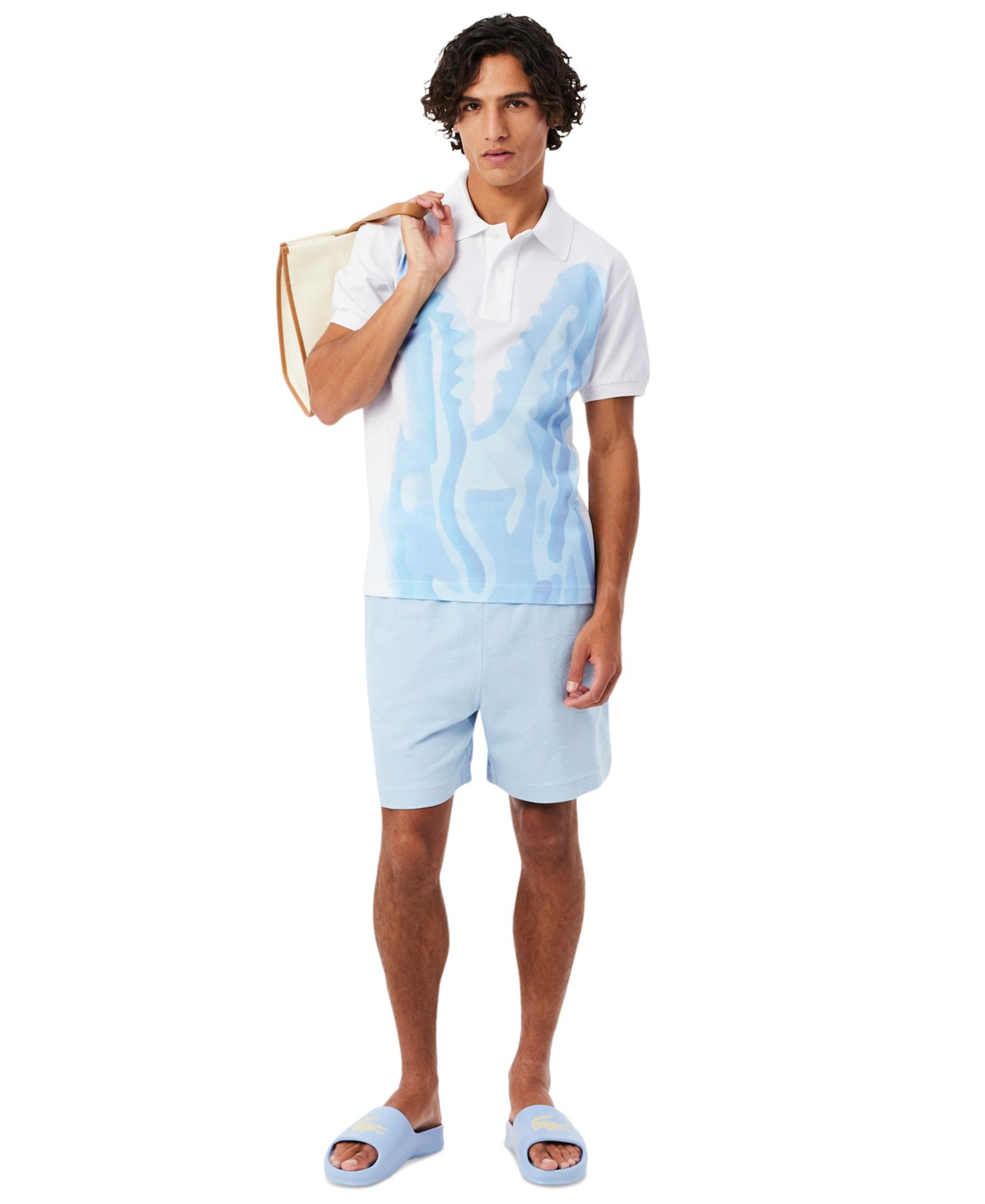 Men's Cotton Classic-Fit Printed Pique Polo Shirt