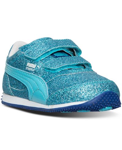 Puma Toddler Girls' Steeple Glitz Velcro Casual Sneakers from Finish Line