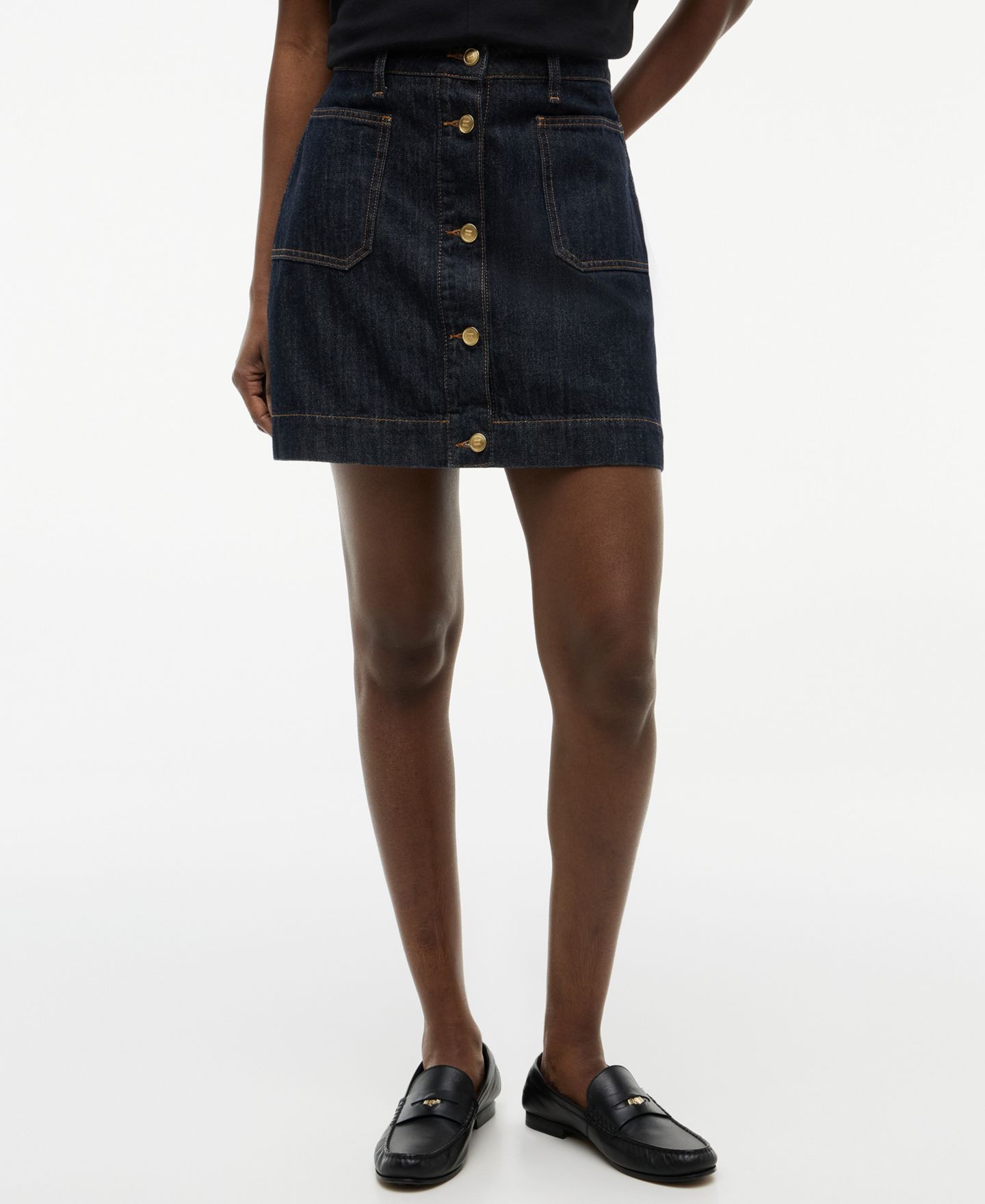 Женские юбки Tommy Hilfiger Cotton Denim High-Rise Miniskirt, цвет: Rinse — фото 2