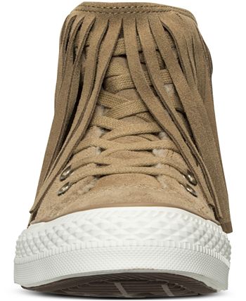 Converse Women s Chuck Taylor Fringe Suede Shearling Casual