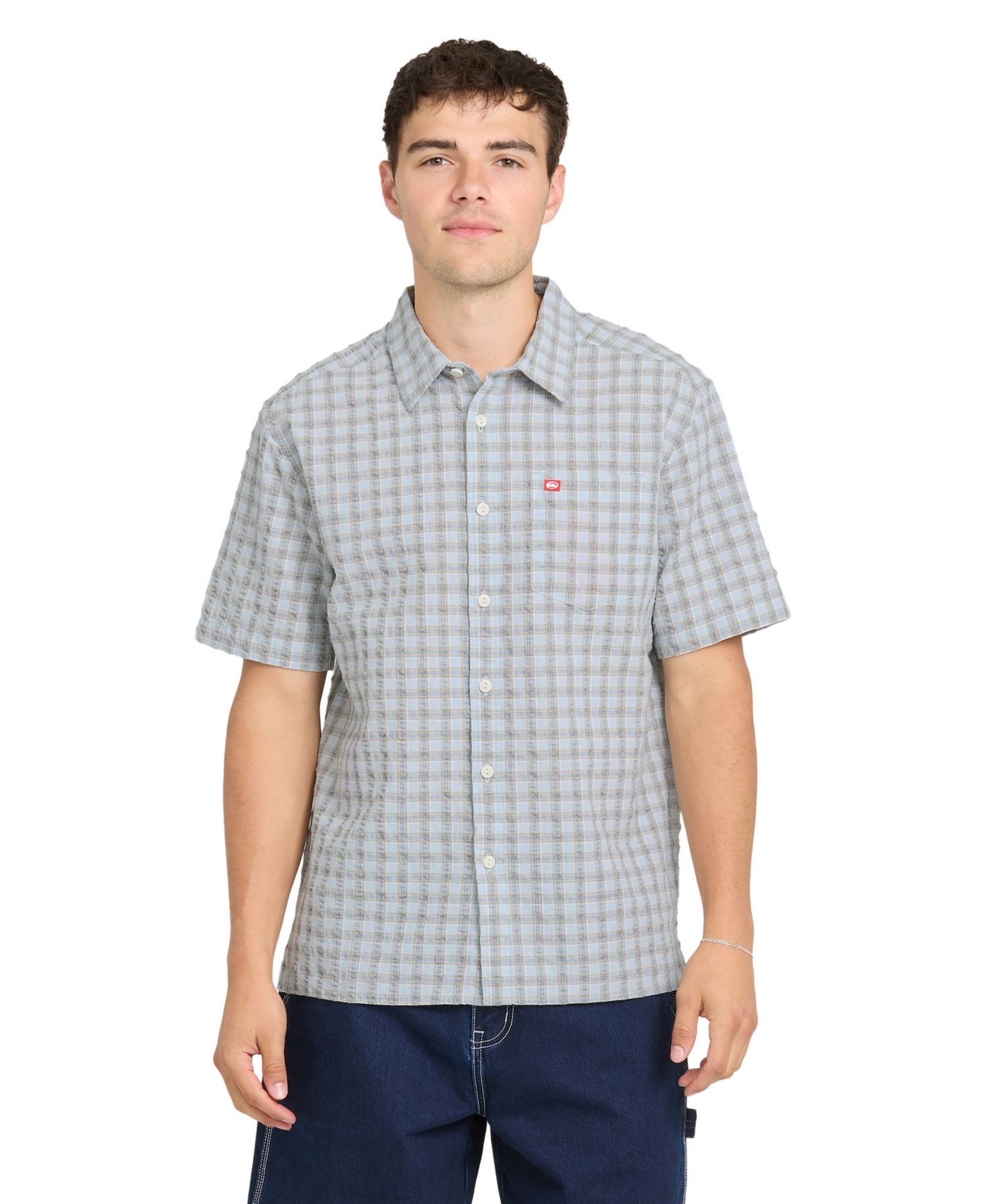 Men's Short-Sleeve Plaid Shirt