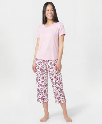 Women's Printed Capri Mid-Rise Pants