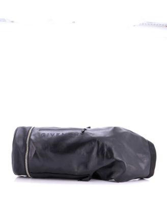 Large Jaw Bag Coated Canvas with Leather