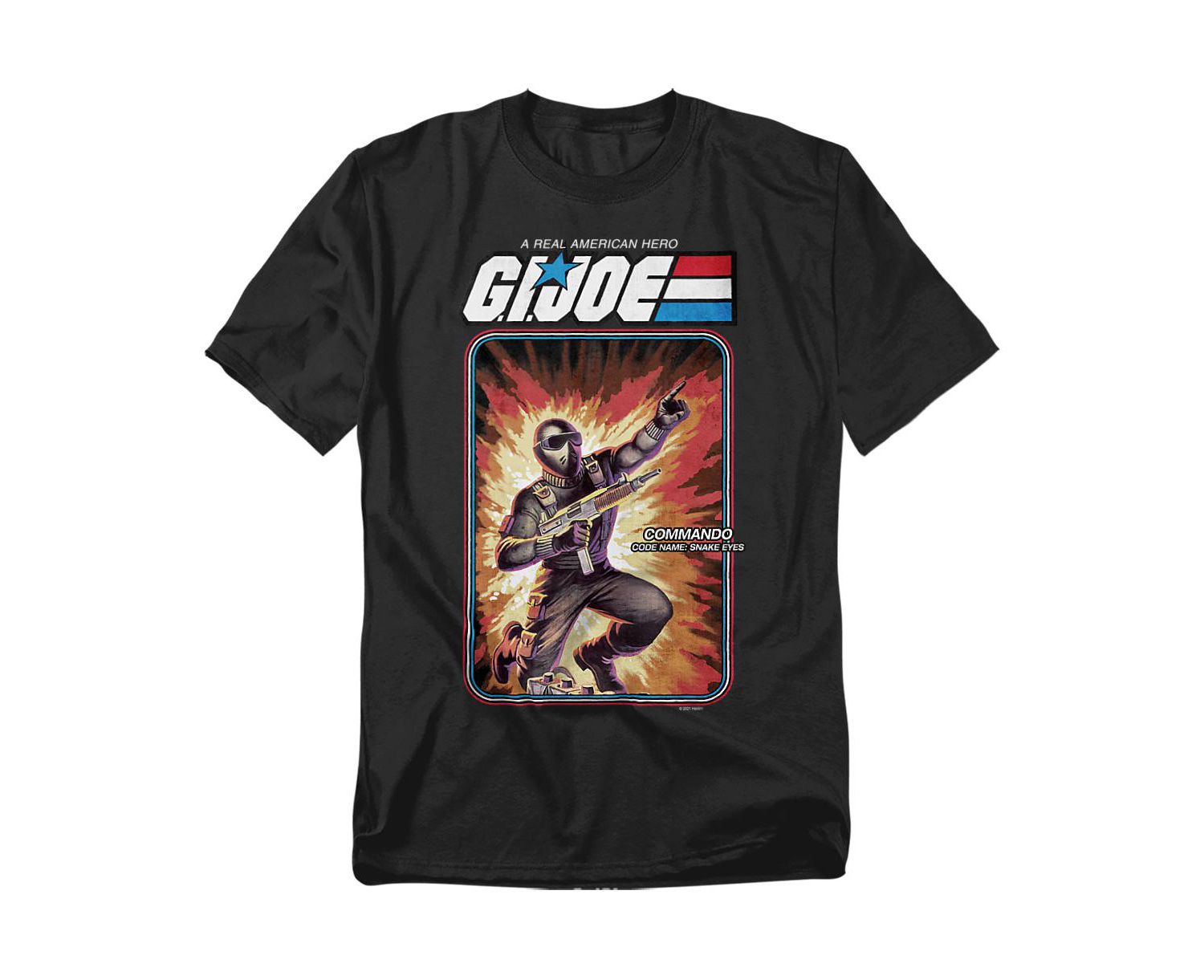 Men's Hashbro+ G.I. Joe Snake Eyes Card T Shirt