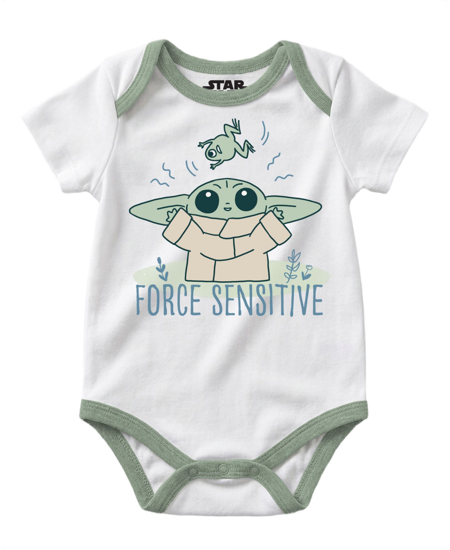 Комплект для мальчика Disney Star Wars Yoda: боди с коротким рукавом и брюки, 2 предмета, цвет: Белый / Синий — фото 3