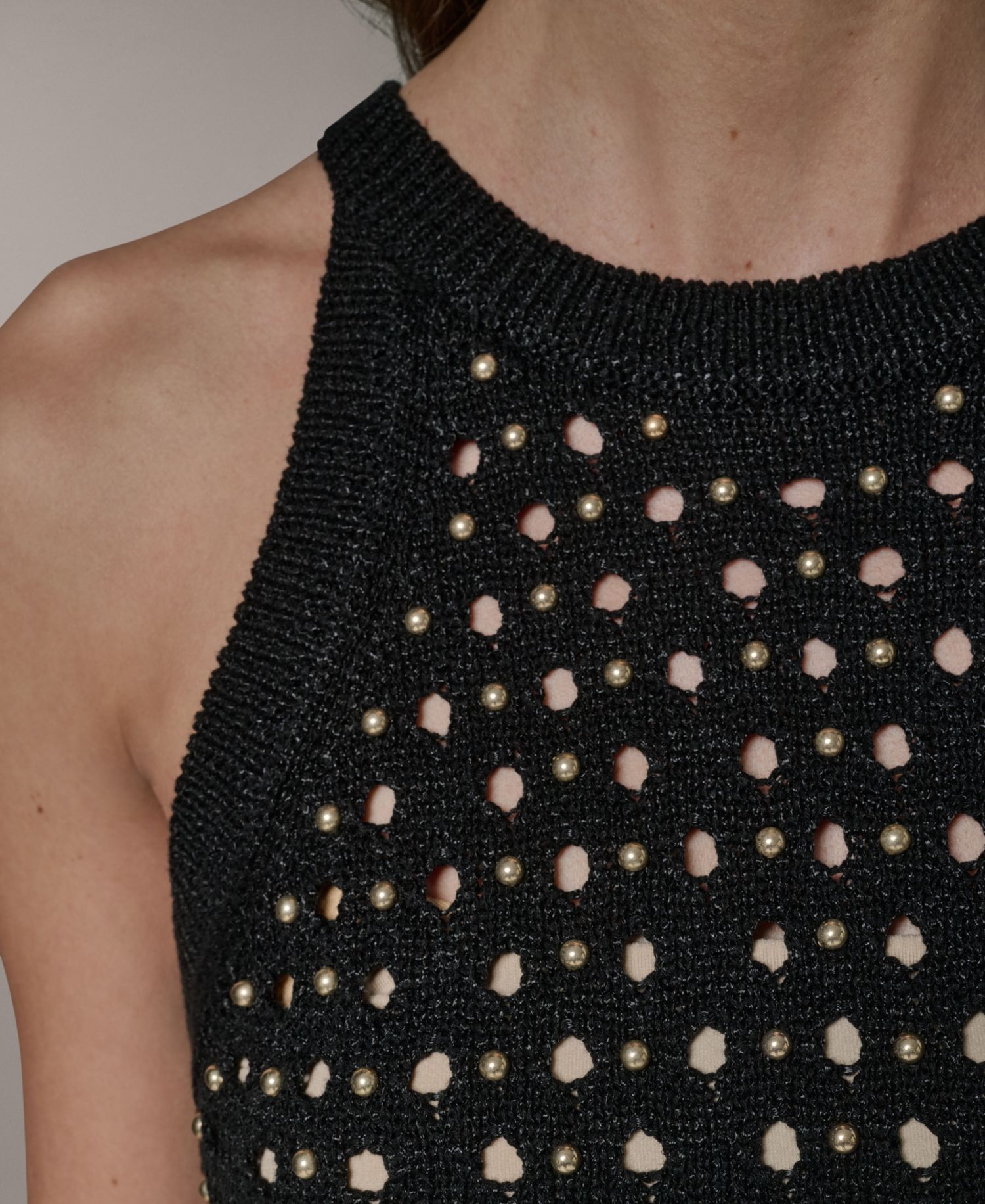 Women's Halter Crewneck Hotfix Sweater
