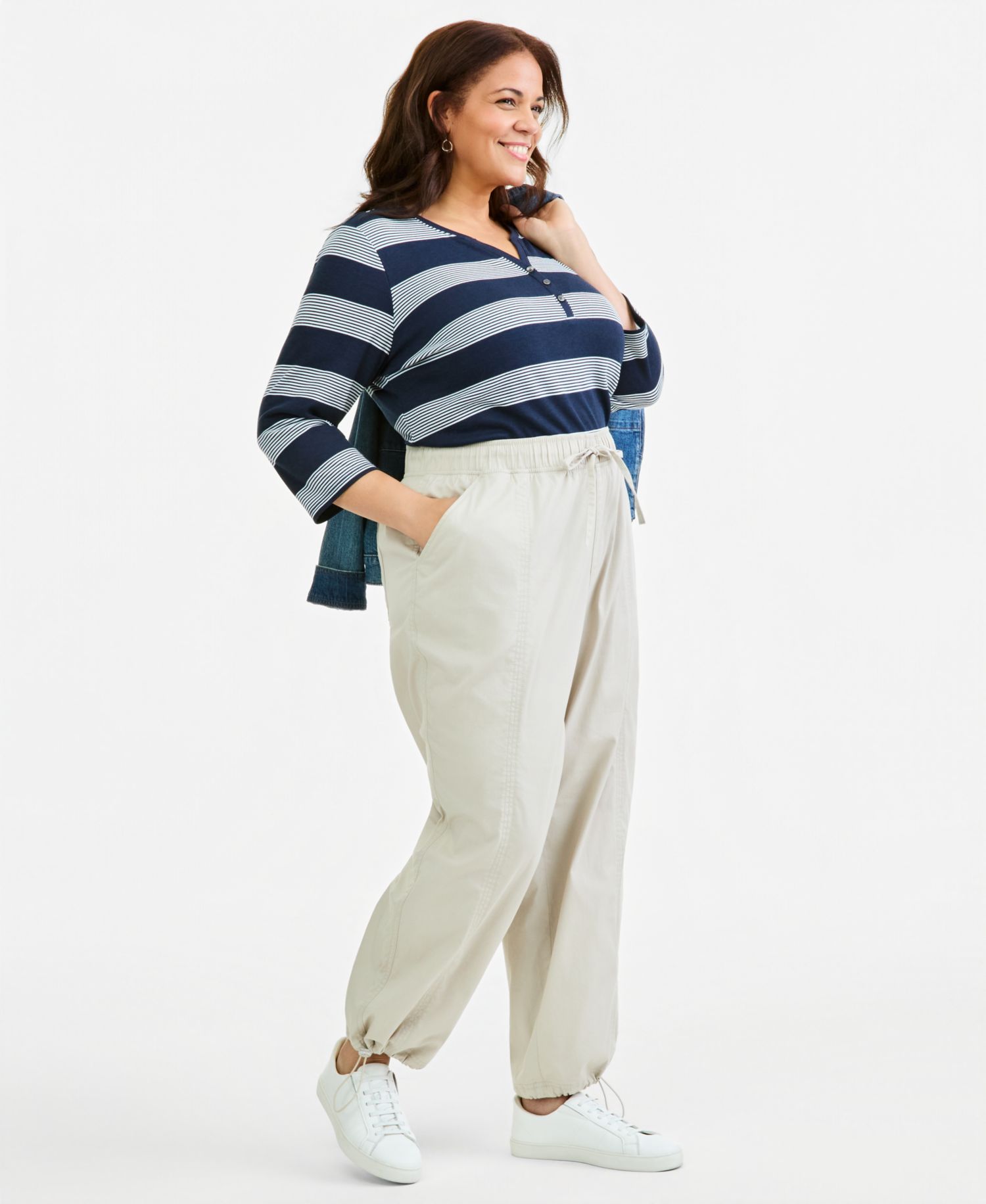 Petite Utility Bungee Pull-On Ankle Pants