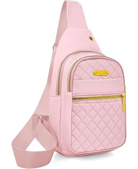 Рюкзак Urbanmax Small Sling Bag For Women Men Casual Crossbody Sling, цвет: Розовый