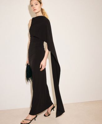 macy's black one shoulder dress Marcella Women's Manhattan One Shoulder Midi Dress