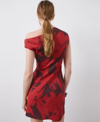 MANGO - Short patterned dress Red - 8