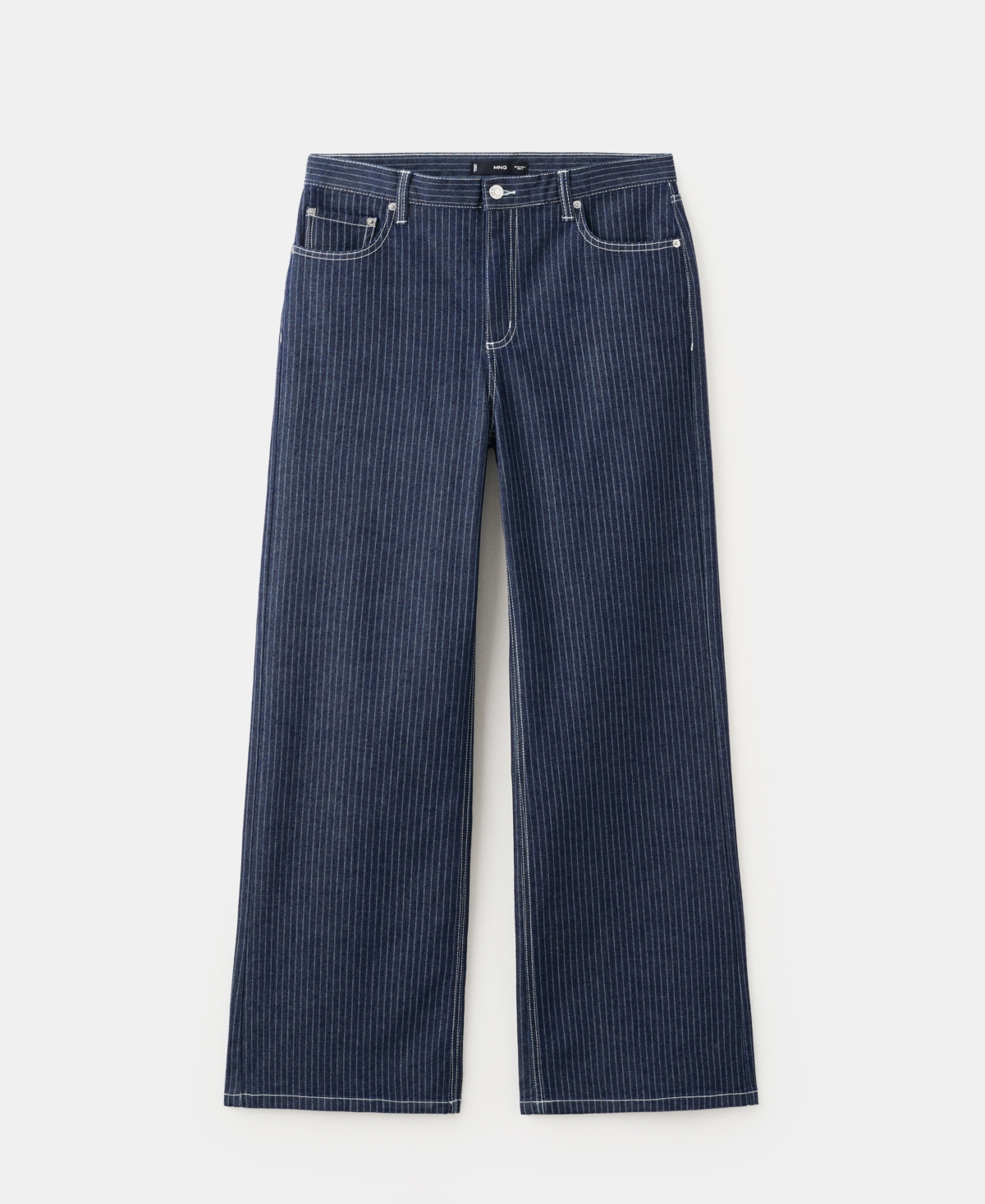 Mango Women's Straight Striped Jeans