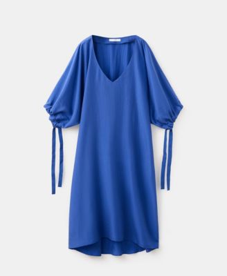 Women's Puffed-Sleeve Silk Nightgown