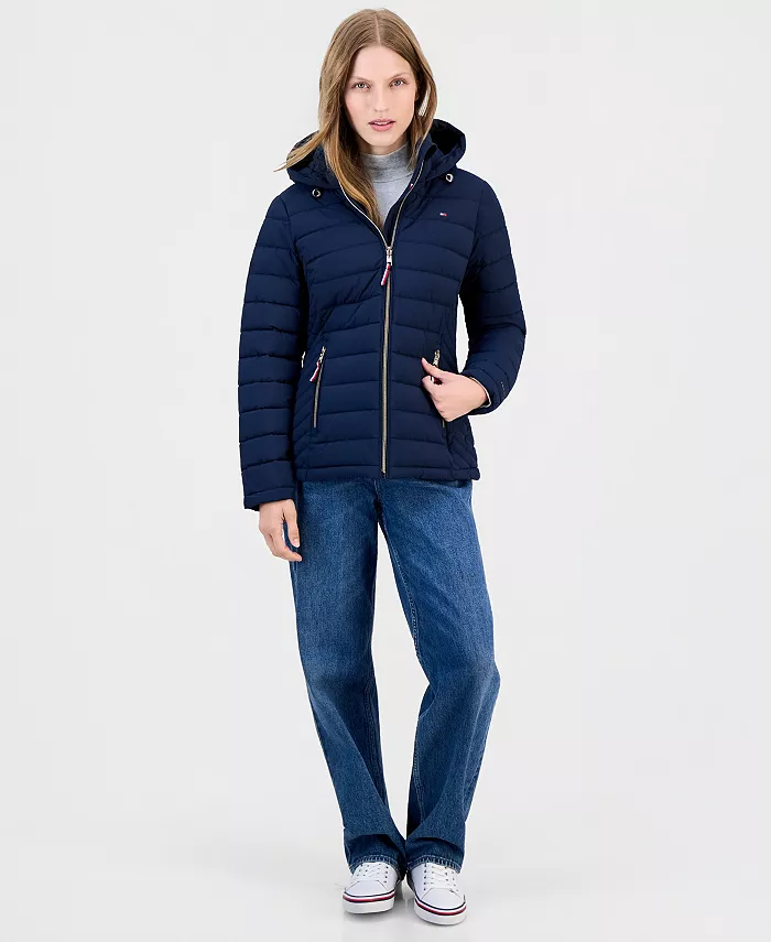 Women's Hooded Packable Puffer Coat, Created for Macy's - thumbnail 6