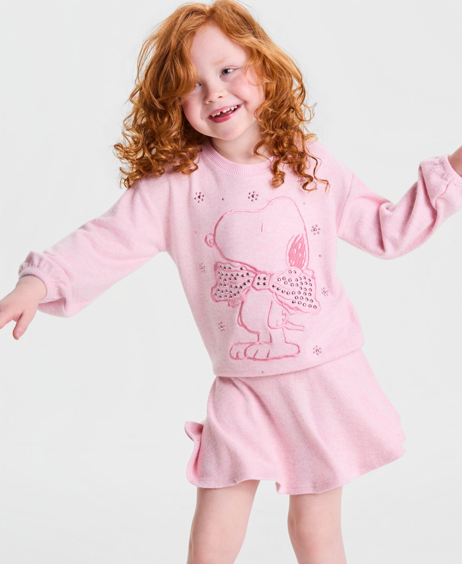 Girls' 2T-6X Snoopy Top and Skort, 2-Piece Set