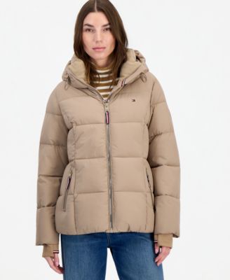 Women's Short Hooded Puffer Jacket, Created for Macy's