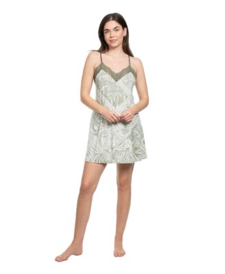 Women's V-Neck Lace Detail Chemise