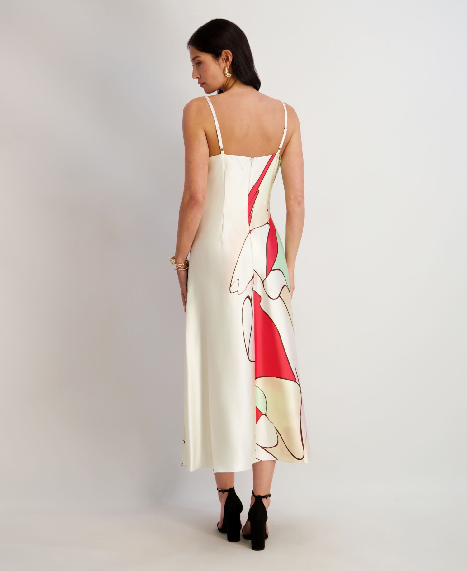Women's Cowl Neck Printed Dress