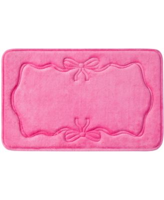 Ribbon Border Quilted Memory Foam Bath Mat, 20" x 32"