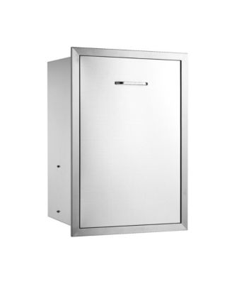 Pull Out Trash Drawer 19.7W x 26.5H in Outdoor Kitchen Stainless Steel