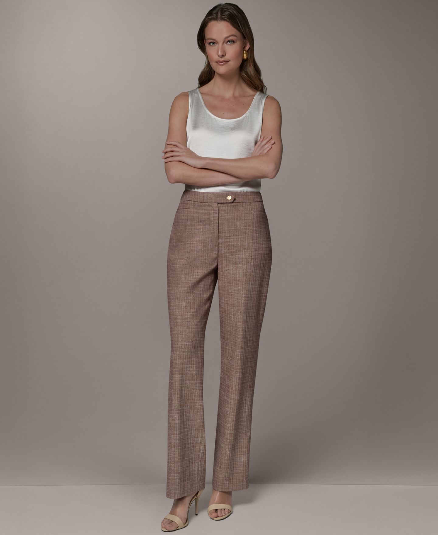 Женские брюки Donna Karan New York Mid-Rise Straight-Leg, цвет: Разноцветный — фото 8