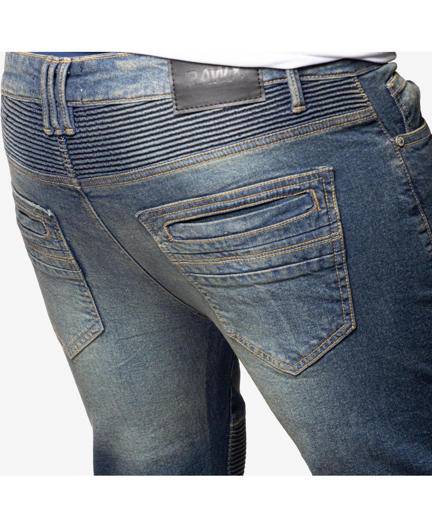 RAW X Men's Skinny Fit Moto Jeans