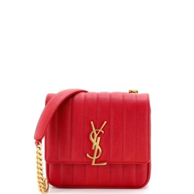Medium Vicky Crossbody Bag Vertical Quilted Grainy Leather