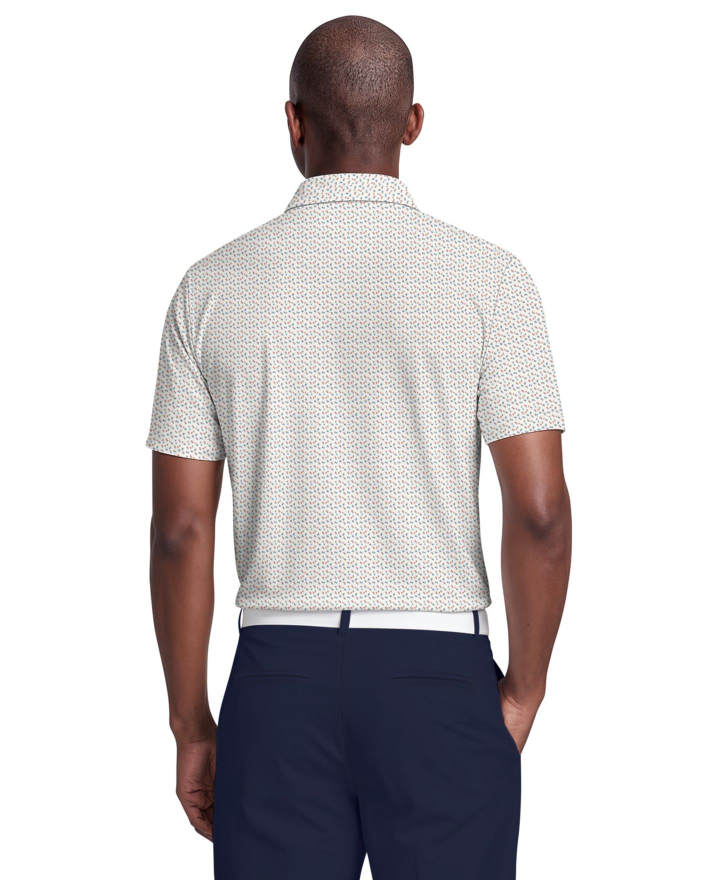 Мужское поло PGA TOUR Confetti Print Golf Polo Shirt, цвет: Яркий белый — фото 4
