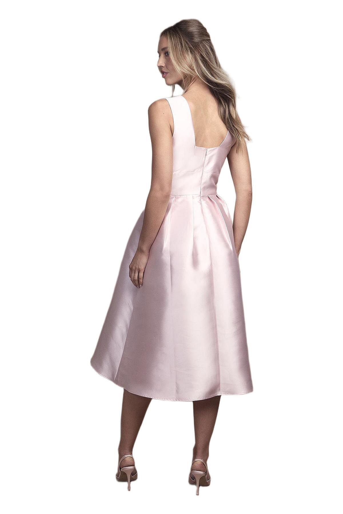 Coast Women's Structured Twill Midi Bridesmaid Dress view 3 — MAYCSS fashion products