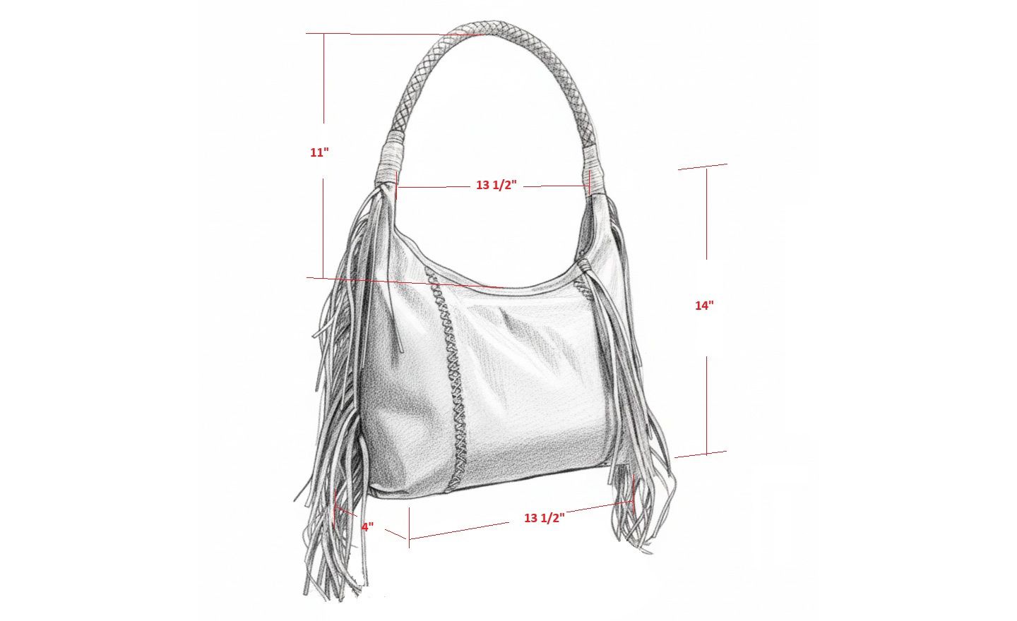 Сумка Carlos Falchi Fringe Suede Hobo, цвет: Кофейный коричневый — фото 8