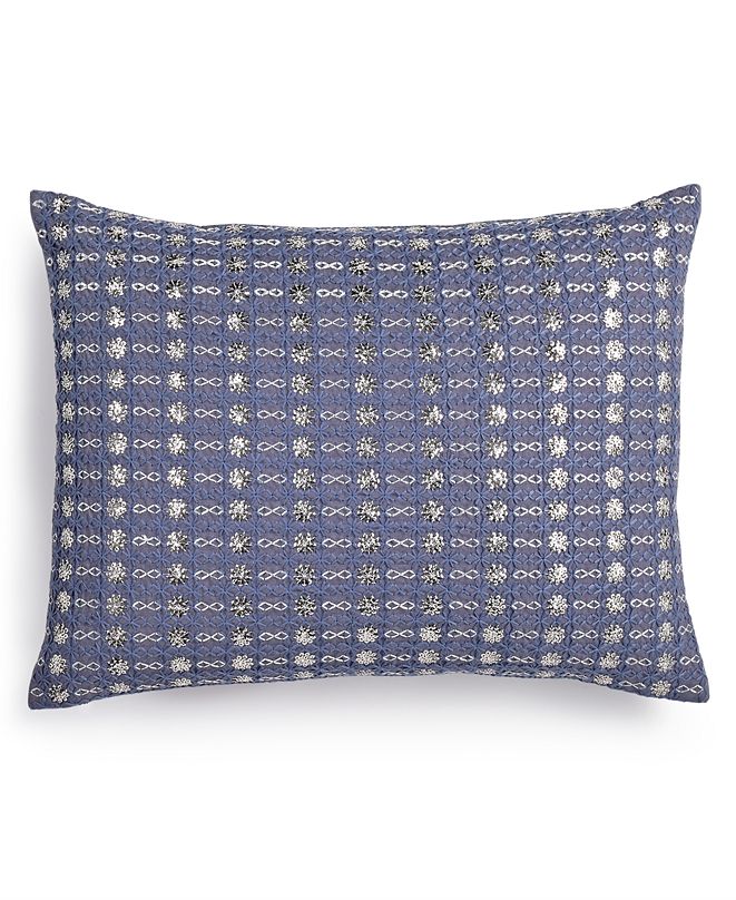Calvin Klein Metallic Stitched 12" x 16" Decorative Pillow & Reviews