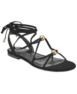 Women's Ellan Strappy Suede Tie-Up Flat Sandals