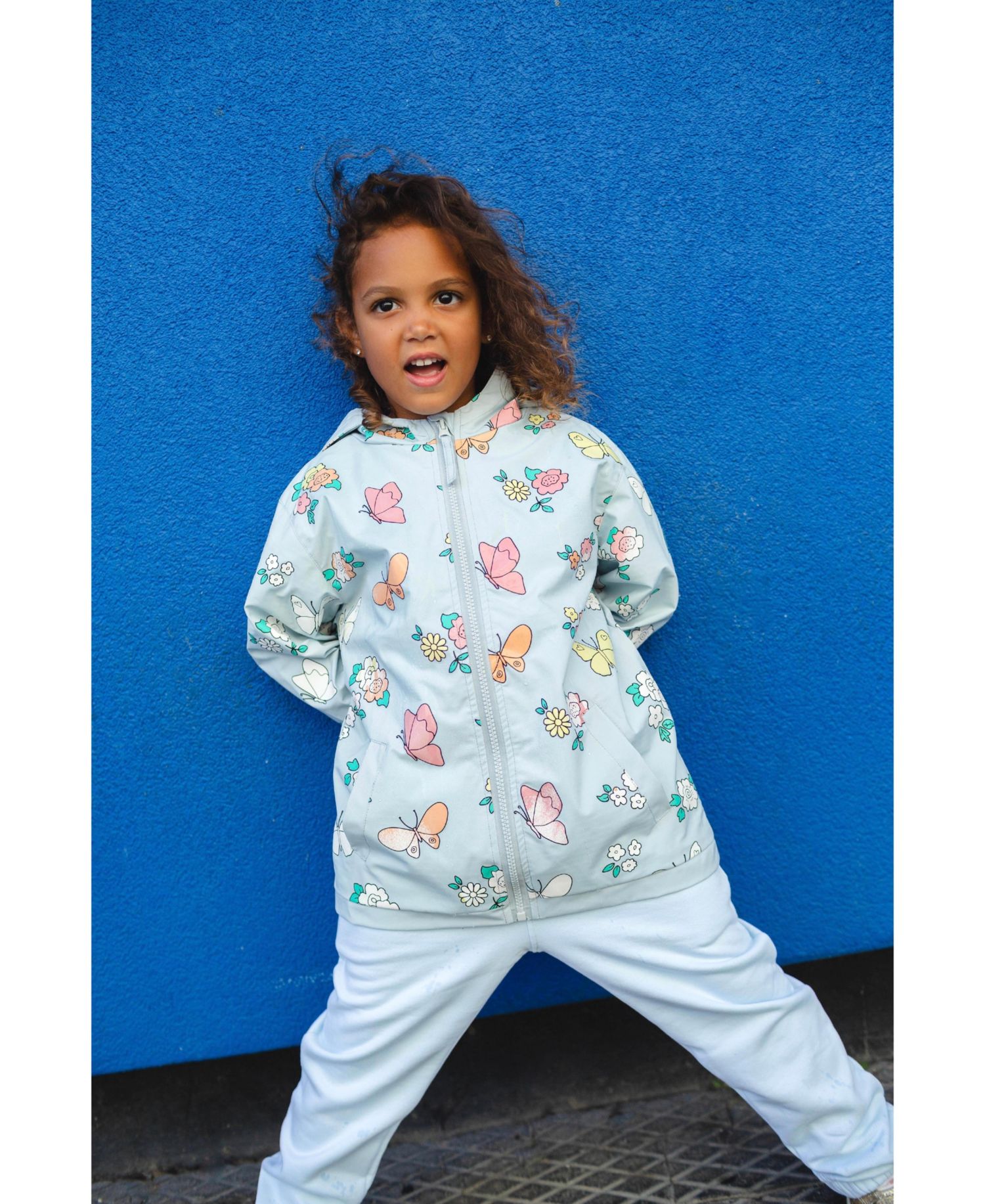 Girls Color Changing Hooded Raincoat