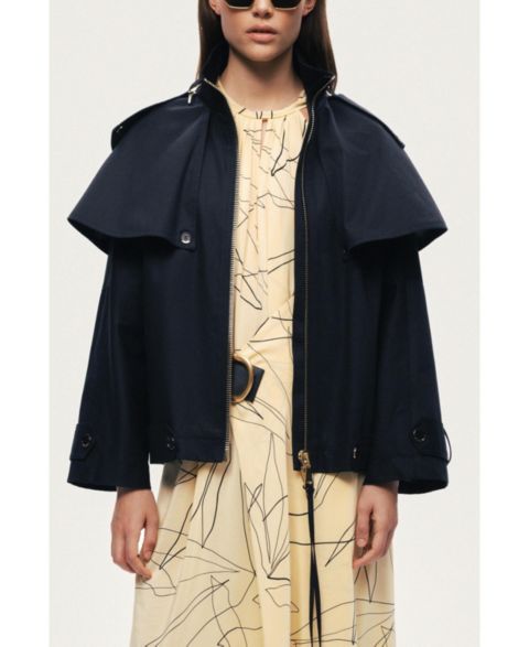 Женские куртки NOCTURNE Women's Hooded Short Trench Jacket