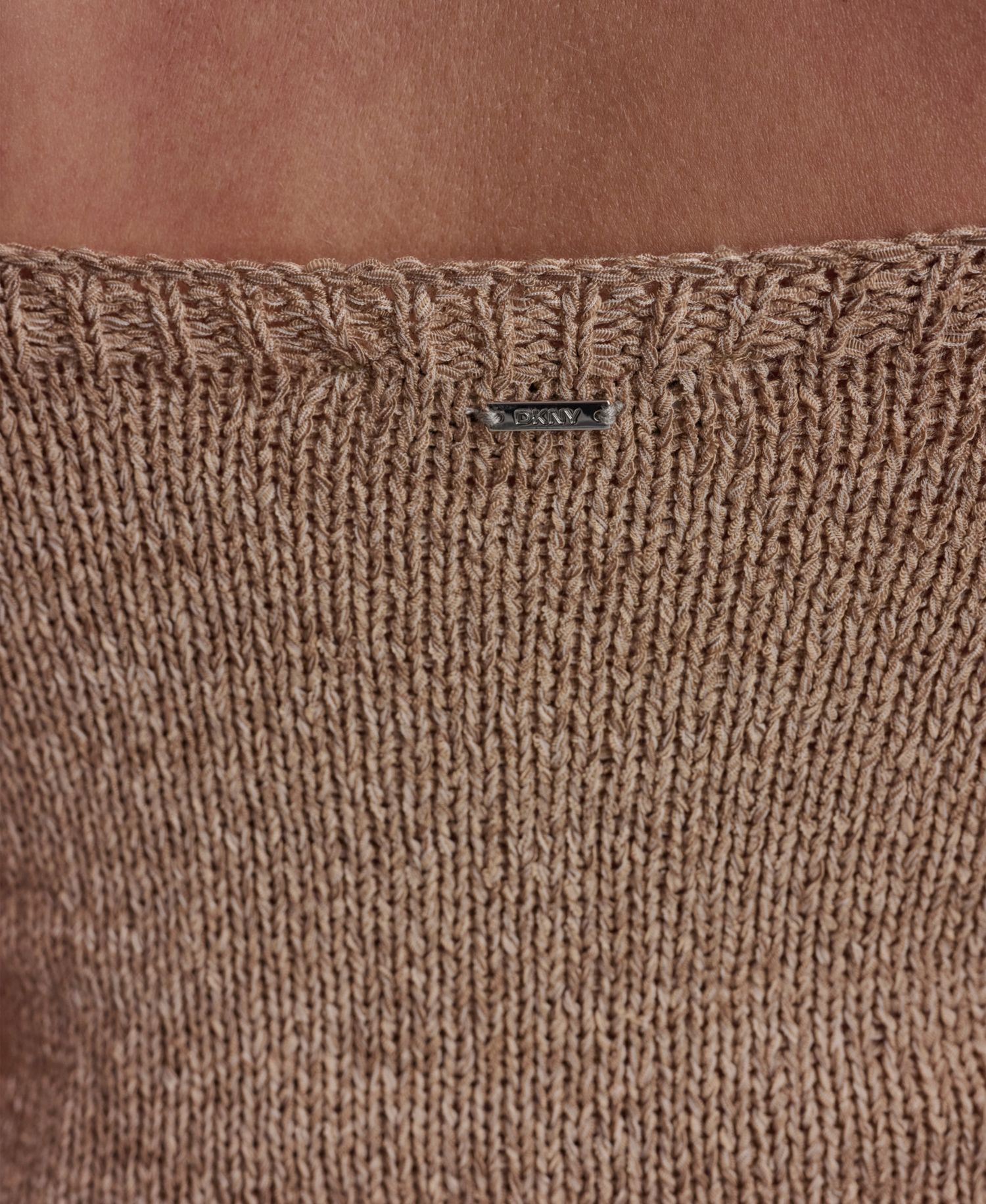 Women's Curved Hem Rib Details Scoop Neck Cami Top