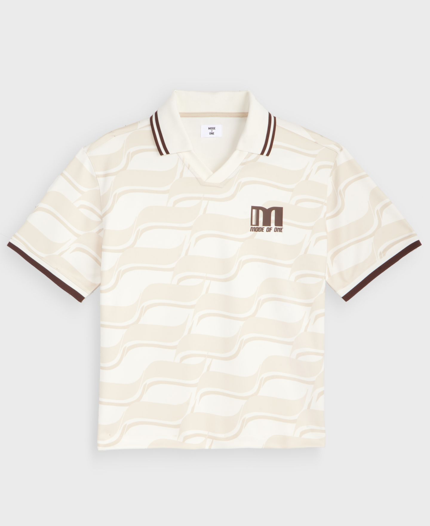 Мужское поло Mode of One Relaxed-Fit Varsity Polo Shirt, цвет: Натуральный — фото 6