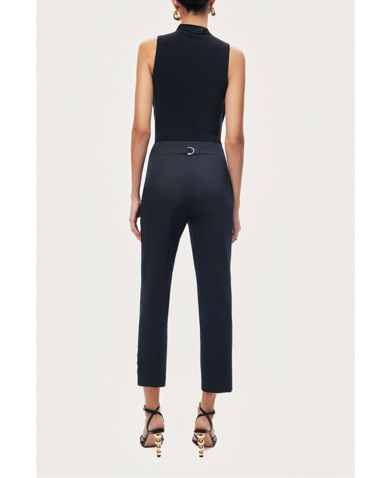 Women's Gold Button Detail Pants