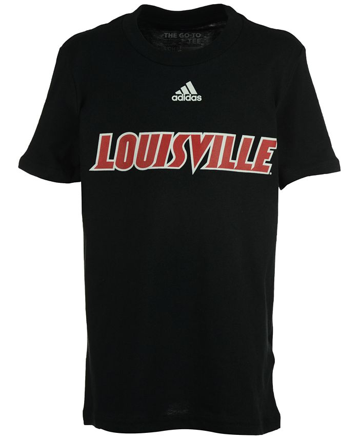 adidas Kids' Louisville Cardinals Team Font Arch Short Sleeve T