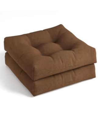Reversible Patio Chair Seat Cushion Pads, Set of 2