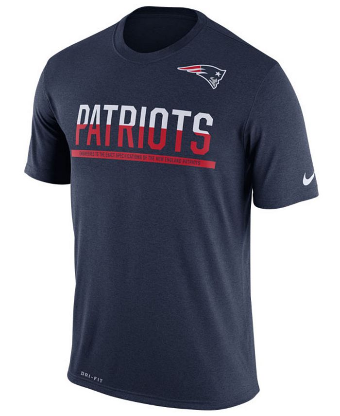 Nike Men's New England Patriots Team Practice T-Shirt - Macy's
